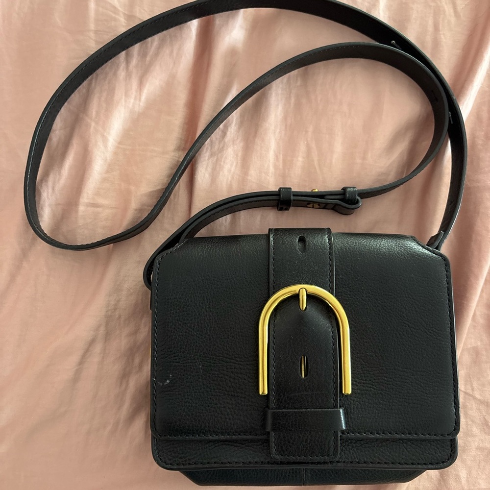 FOSSIL Black Bag with Gold Buckle